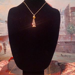 Art Deco necklace with glass bead